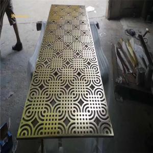 China Aluminum CNC Cutting Customized Size Yellow Bronze Coating Room Divider factory