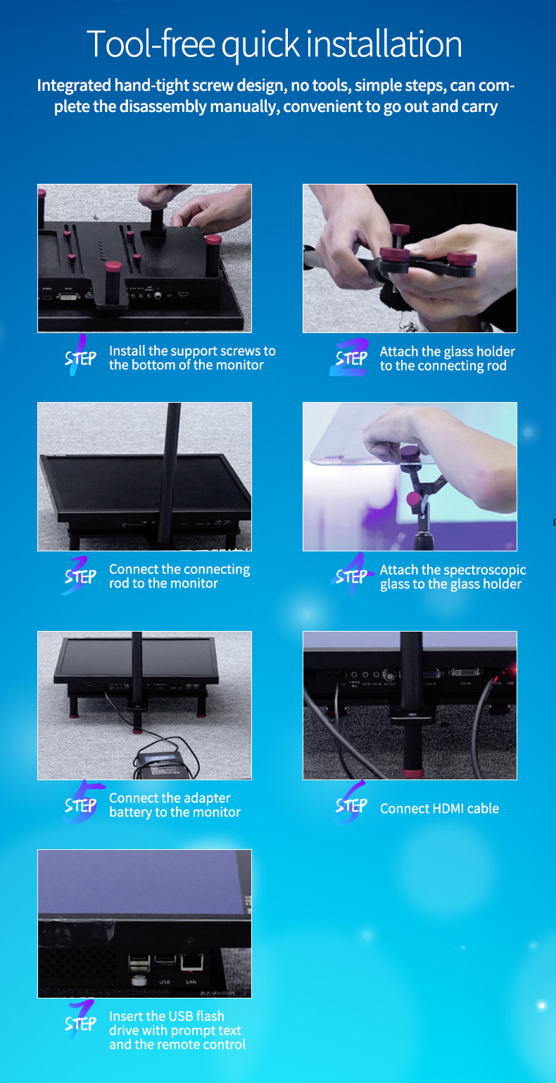 22 inch LED Backlight Teleprompter Screen for TV Video Conferences and Live Events