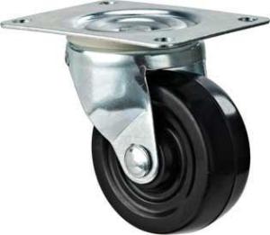 China Other caster European plate black rubber casters wheel factory