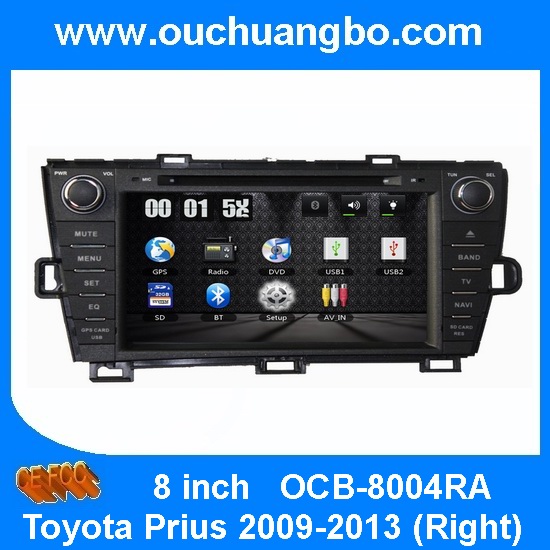 Ouchuangbo Car Radio GPS DVD Nav Multimedia Kit for Toyota Prius 2009-2013 (Right) OCB-8004RA