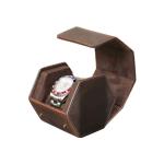 Custom Logo Genuine Leather Watch travel Box Organizer Hexagon Watch Roll For