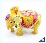 Thai Style Elephant Enamel Ornaments Jewelry Box Home Furnishing Lucky Elephant