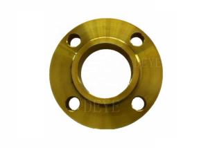 China DIN EN1092-1 BS Forged Flat Face Slip On Flange With Golden Yellow Painting factory
