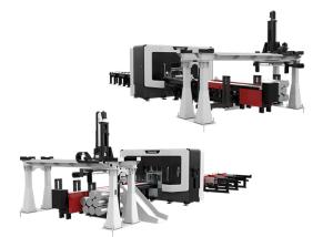 China 37kw Industrial Metal Band Saw Cutting Line For Composite Sawing factory