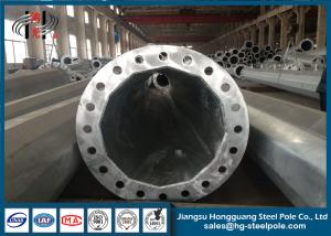 China HDG Q235 Circular Steel Utility Poles for Electrical Distribution Line ISO / CNAS / CA factory