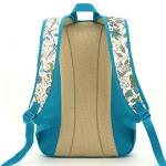 Zipper Floral Custom Logo Backpacks , Embroidered Book Bags For Teenage Girls