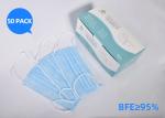 Fluid Resistant Disposable Non Woven Face Mask 3D Cropping Protection