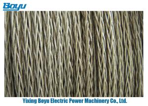 China 28mm 480kN 12 Strands Anti twisted Galvanized Braided Steel Wire Rope Overhead Conductor Stringing factory