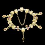 SJ Bonzer Rose Flower Key Charm Bracelet Magnet Buckle Cubic Zirconia Dubai