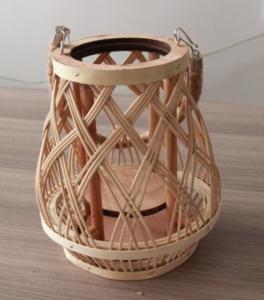 China Hot Sale Led Lantern Indoor And Outdoor Decoration Natural Handmade Rattan Weave Candle Holder factory