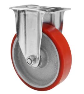 China 5 Inch Iron Casters Pu Castor Wheel Zinc Plated factory