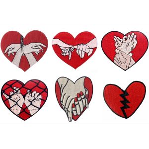 China Love Imprisoned Iron On Custom Embroider Patch With Velcro Backing on sale