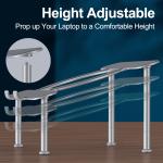 3.0mm Thick Height Adjustable Laptop Table , 614g Laptop Riser Stand