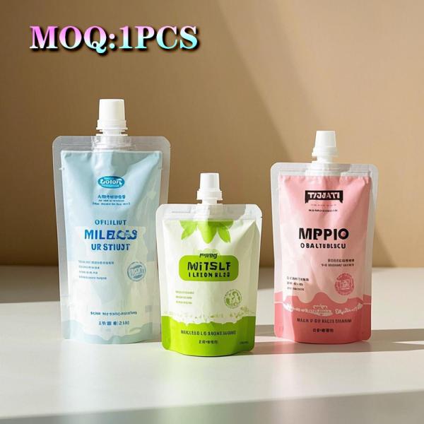 China Stand Up Plastic Custom Liquid Juice Pouch Drink Packaging Bags Spout Pouch Juice Doypack Spout Bag factory