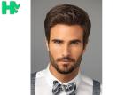 Bright Silky Straight Men Hair Wig With Normal Lace Cap Construction