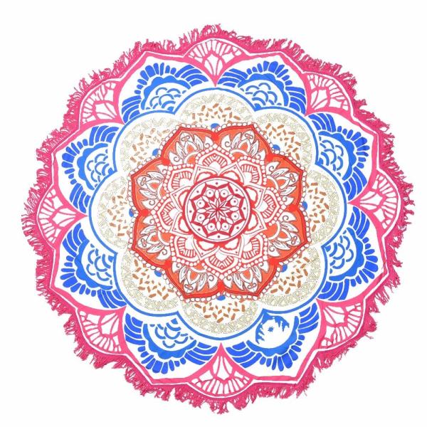 Indian Mandala Beach Towel Large Lotus Printing Towel Beach Round Pool Home