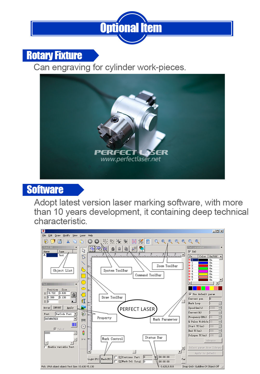 Ipg Color Fiber Laser Printer , High Precision Laser Marking Machines With 220V Voltage