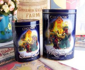 China Holiday Black Wine Gift Oval Tin Box , Aluminum Tins With Lids HACCP factory