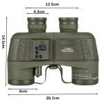 High Power 10X50 long distance digital Electric compass marine HD Waterpoof FMC
