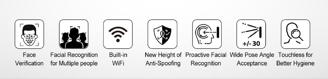 7 Inch IP65 Masked Facial Recognition Time Attendance System RS232