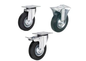 China 3&quot; 4&quot;5&quot; Rigid Plate PU Heavy Duty Swivel Casters For Racking System factory