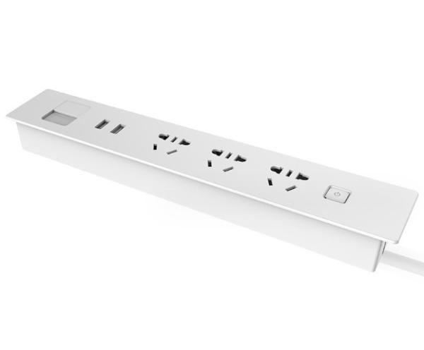 Multifunction Power Adapter With Charger Hidden Desktop Sliding Cover Power