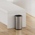 30L Stainless Steel Waste Bin Household Open Top Big Capacity Trash Can with