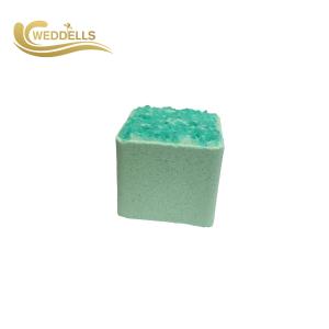 China Green Cube Shape Aromatherapy Shower Steamers With Sea Salt For Relaxing factory