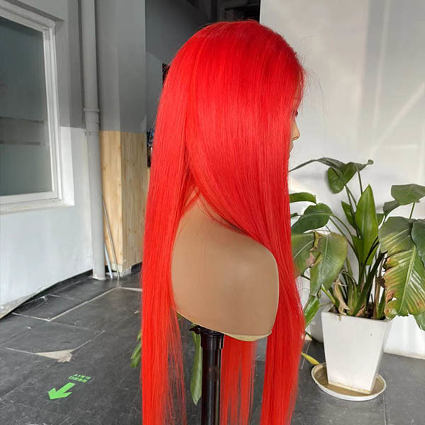 Neobeauty Glueless Highlight Red Human Hair Lace Wig Wear And Go For Women