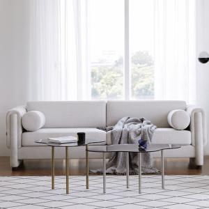 China 230*90cm Nordic Relaxing Modern Fabric Sofa Set With Birch Legs factory