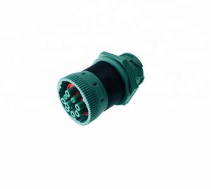 Green Type II J1939 Deutsch 9 Pin Female to Threaded J1939 Male Adapter