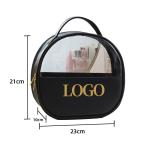 New Style Customization 3pcs/Set Luxury Designer Pvc Clear Cosmetic Bags Black