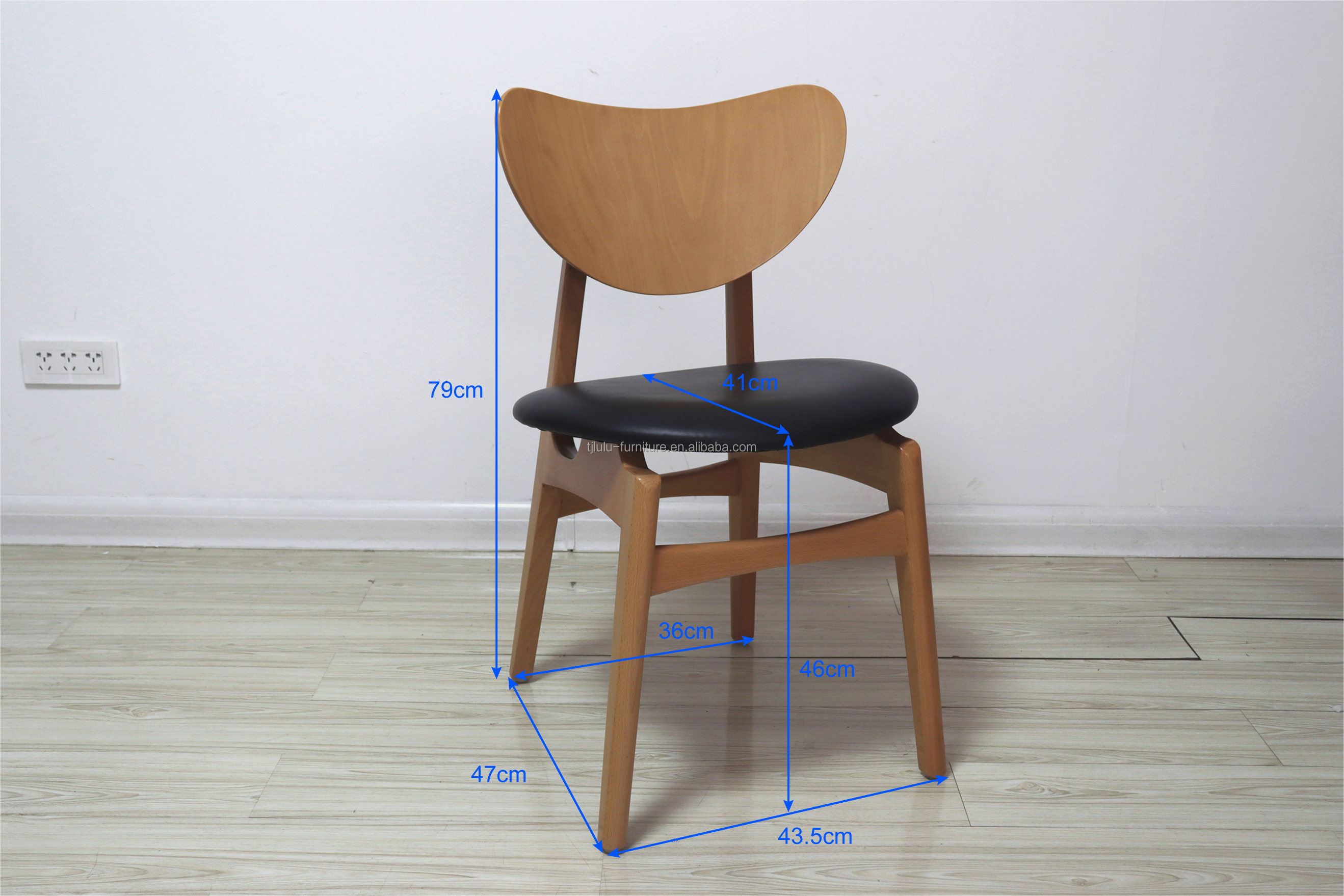 General Home Furniture Modern Upholstery Seating Solid Wood Dining Chairs for Home Bar