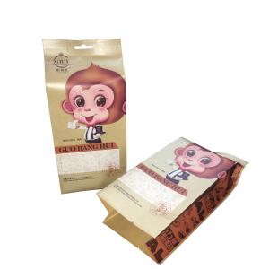 China Custom LOGO Printing Resealable Plastic Zipper Paper Stand up ouch Peanut Food Packaging Bags factory