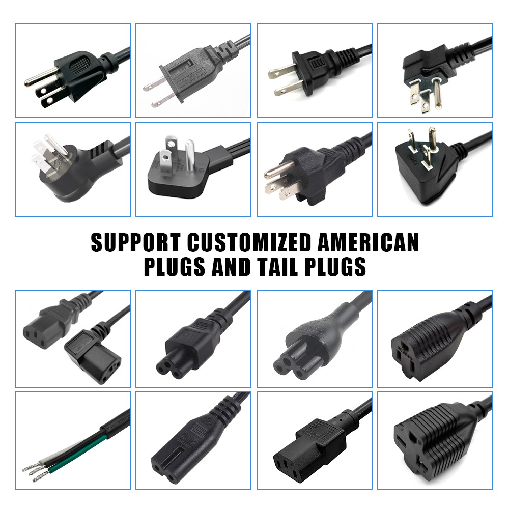 Power Supply Cord Certified USA Extension Cable with NEMA 6-15P Plug to 6-15R