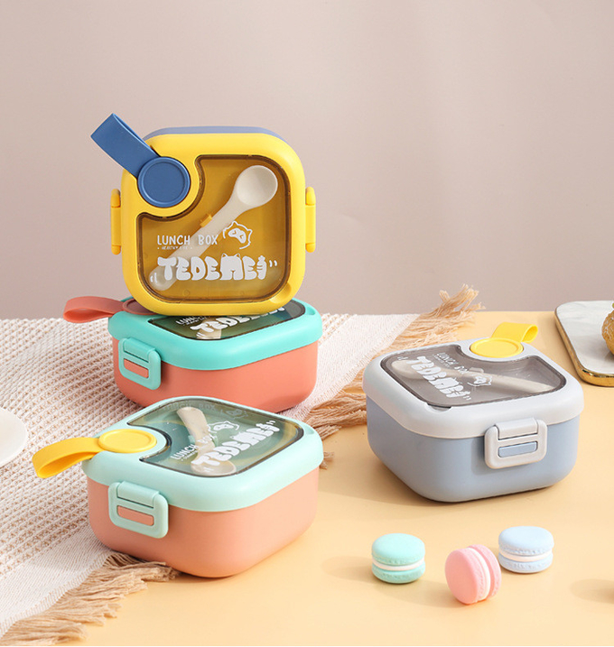 Metal Bento Lunch Box 304 Stainless Steel Baby Bowl Portable Cutlery Set