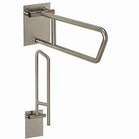 China Stainless Steel 500 pounds Disabled Toilet Handrails Stand Alone Toilet Rail factory