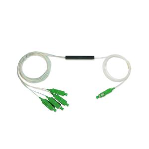 China 1x4 Steel Tube PLC Splitter With Connector 0.9mm Diameters OEM factory