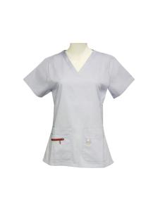 China 160 GSM Yellow Short Sleeve Scrub Top 65 % Polyester 35% Cotton factory