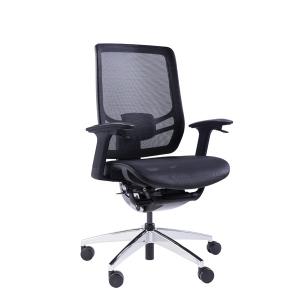 China BIFMA Black Adjustable Office Chair Ergo Task Chair Swivel Mesh Seating factory