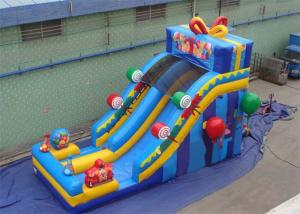 China Happy Birthday Gift Inflatable Water Slide with Silk - screen Printing factory