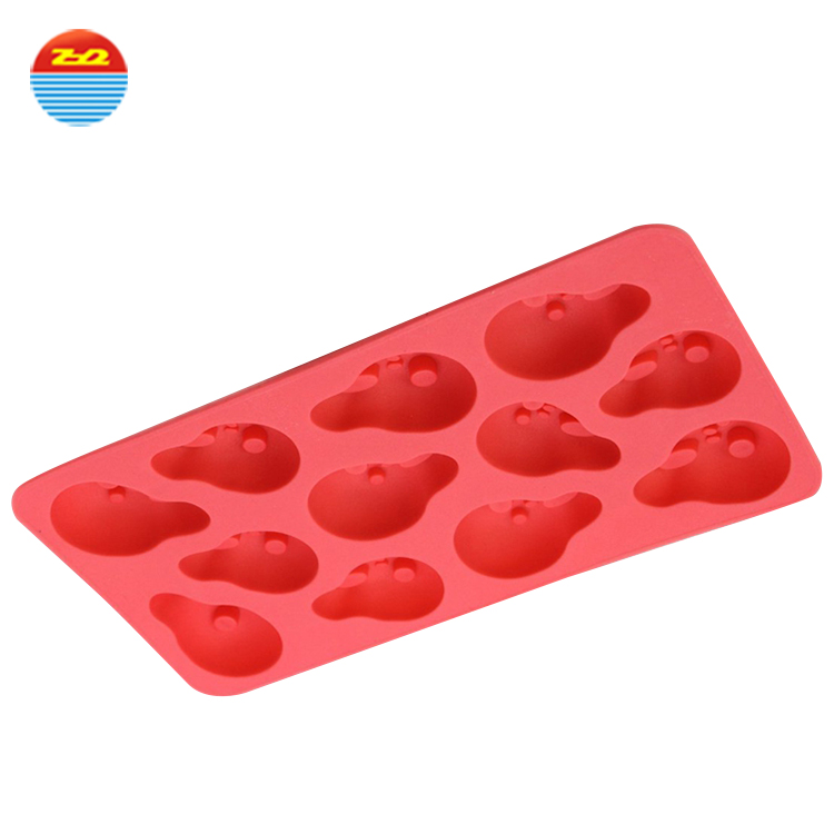 Novelty easy release scream shaped non plastic large wholesale make your own custom personalized silicone ice cube tray mold