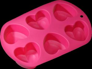 China Silicone manufacturer Silicone baking tools 6 cups heart shaped silicone mold SB-009 factory