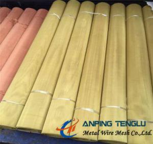 China 180Mesh Plain Weave Brass Mesh with 0.05 &amp; 0.06mm Wire, 36&quot; &amp; 48&quot; Width factory
