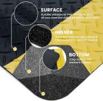 Yellow And Black PVC Rubber ESD Anti Fatigue Floor Mat