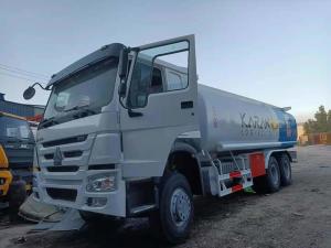 China Secondhand 23m³ Fuel Tank HOWO 371 Trailer Head, Used 10wheels 2 Boxes Fuel Tank Water Tank Low Price factory
