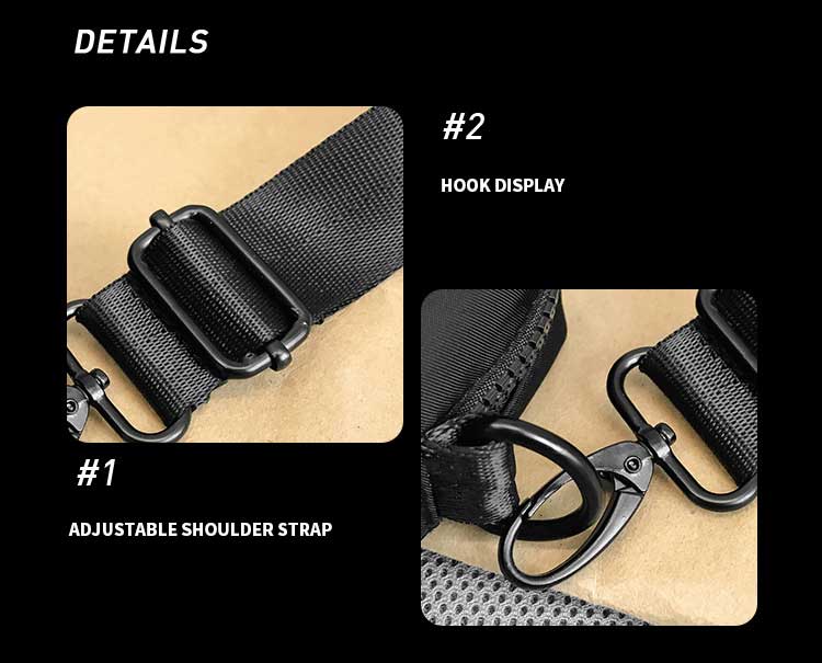 Waterproof Durable Nylon Unisex Fashion Cross Body Sling Bag for Teenager Solid Color