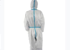 China Breathable Film Laminated Disposable Protective Gowns Suit Non Woven Fabric Knit Cuffs factory