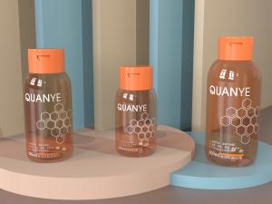 China Oblique Shoulder Shape Plastic Shampoo Bottle Personal Care Container 300ml 400ml factory