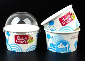 China Disposable Ice Cream Cups Gelato Cups With Covers and Spoons factory